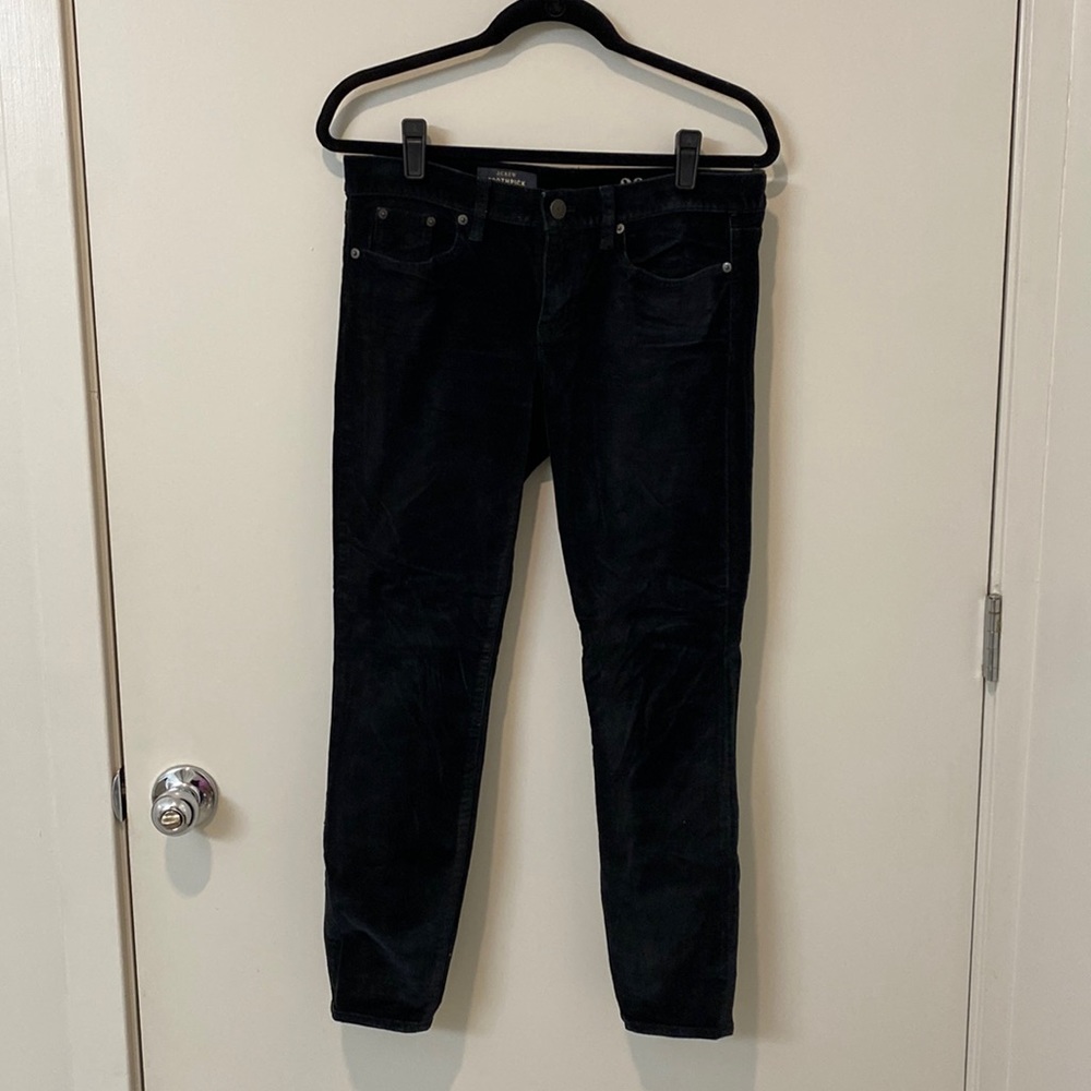 JCREW black velvet ankle pants